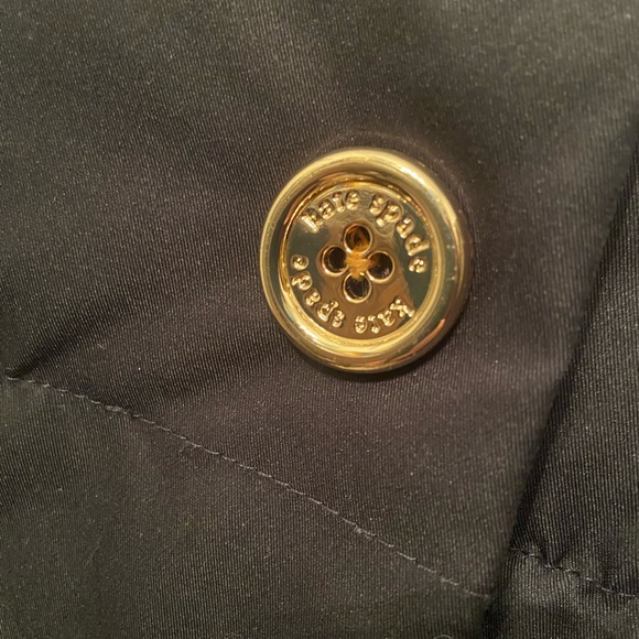 Kate Spade ♠️ Black Down Filled Puffer Bow Coat - Picture 4 of 9